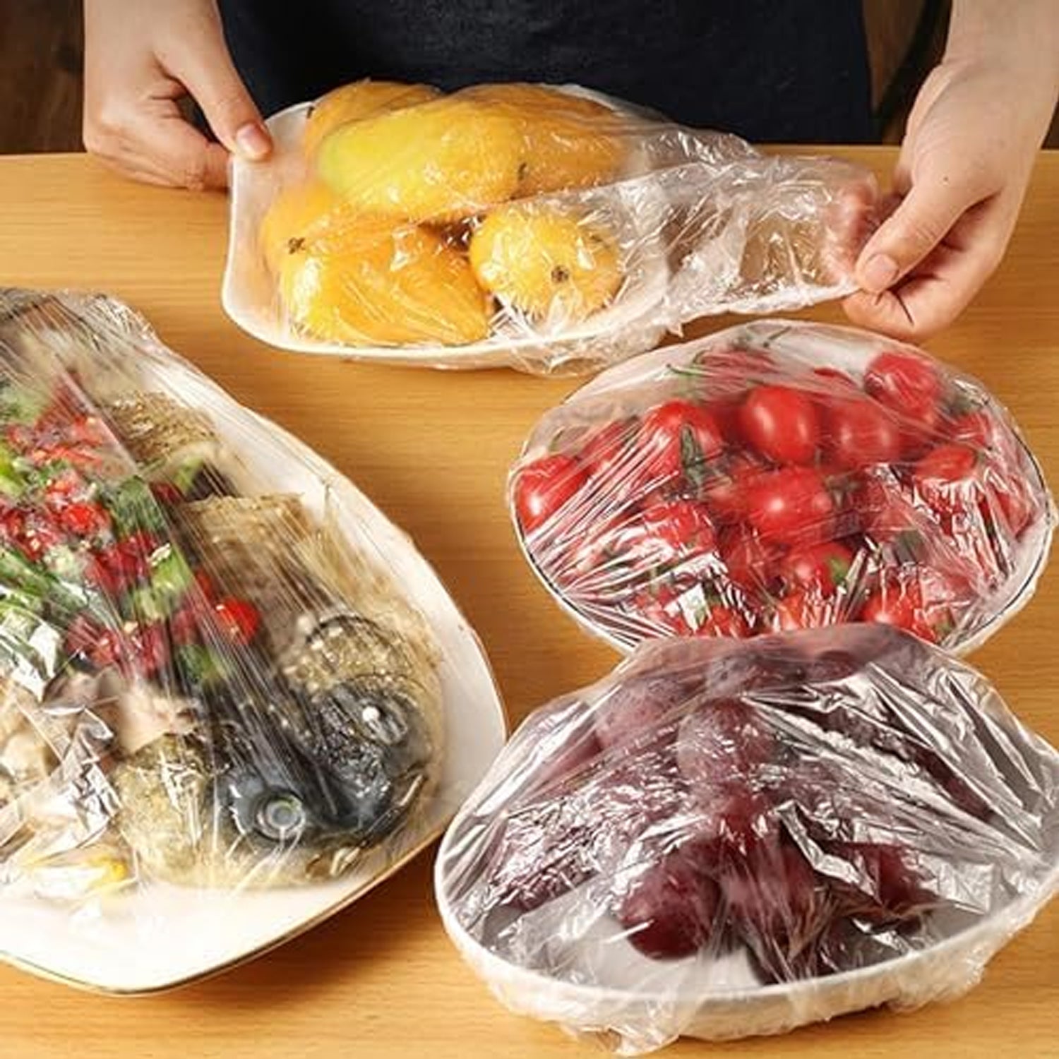 Disposable Elastic Food Storage Covers Bag (100 Pcs Set  Small) Disposable Elastic Food Storage Covers Bag (100 Pcs Set  Small)